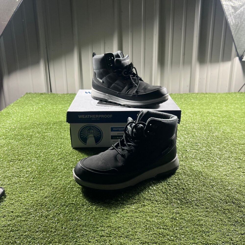 Weatherproof Jenkins Men's Boots Size 9 Black Memory Foam Pre-Owned With Box
